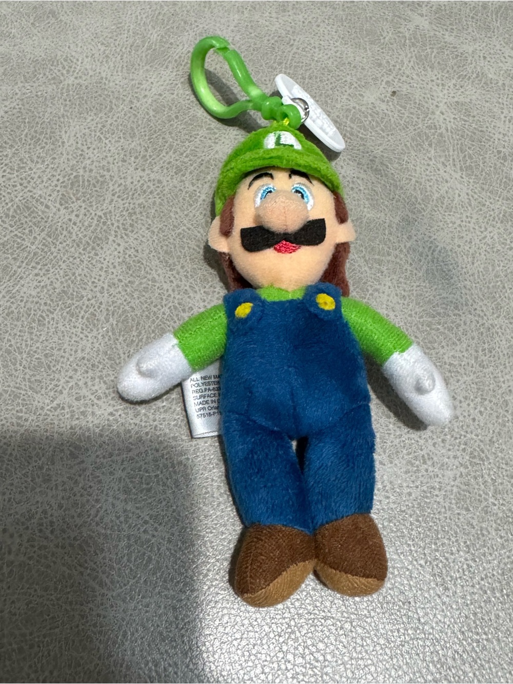 Nintendo Luigi Plush Keychain in Green, Blue, Brown, White